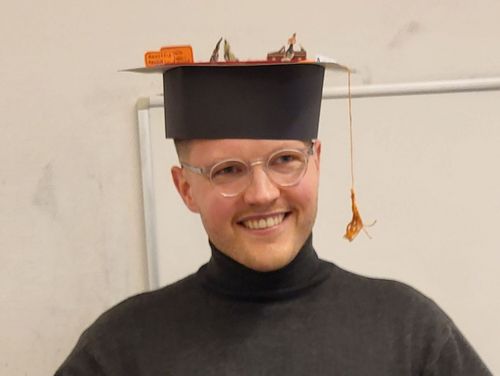 Christoph van Dülmen after his doctoral graduation