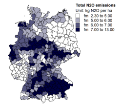 Modelling of greenhouse gas emissions from land use in Germany