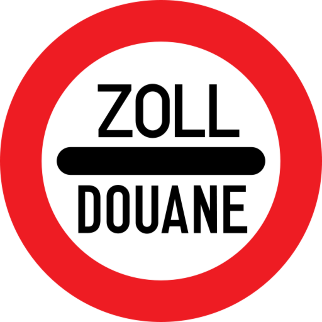 Zoll – Douane sign