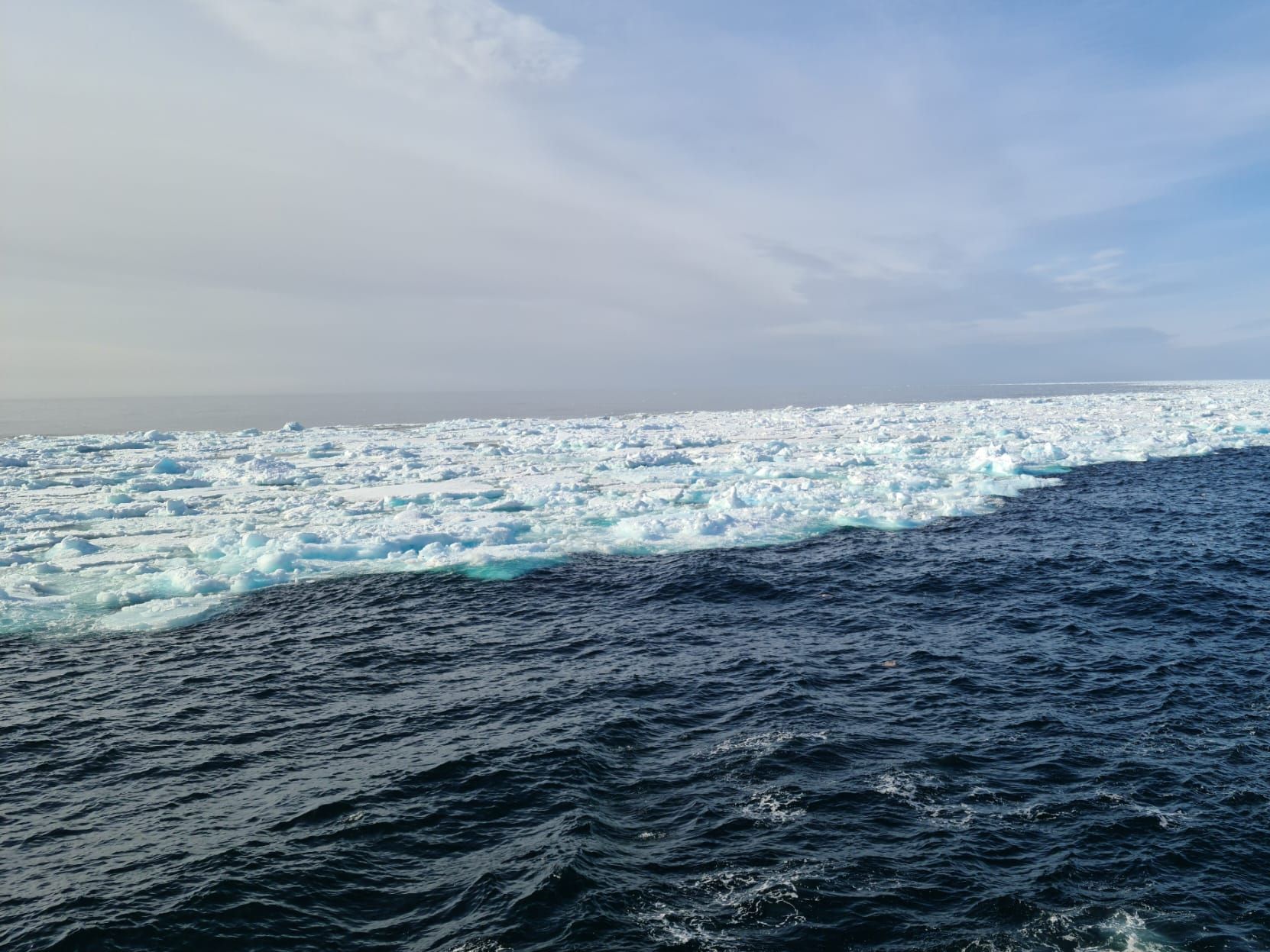 Ein Riegel vorgelagertes Treibeis vor der grönländischen Küste.