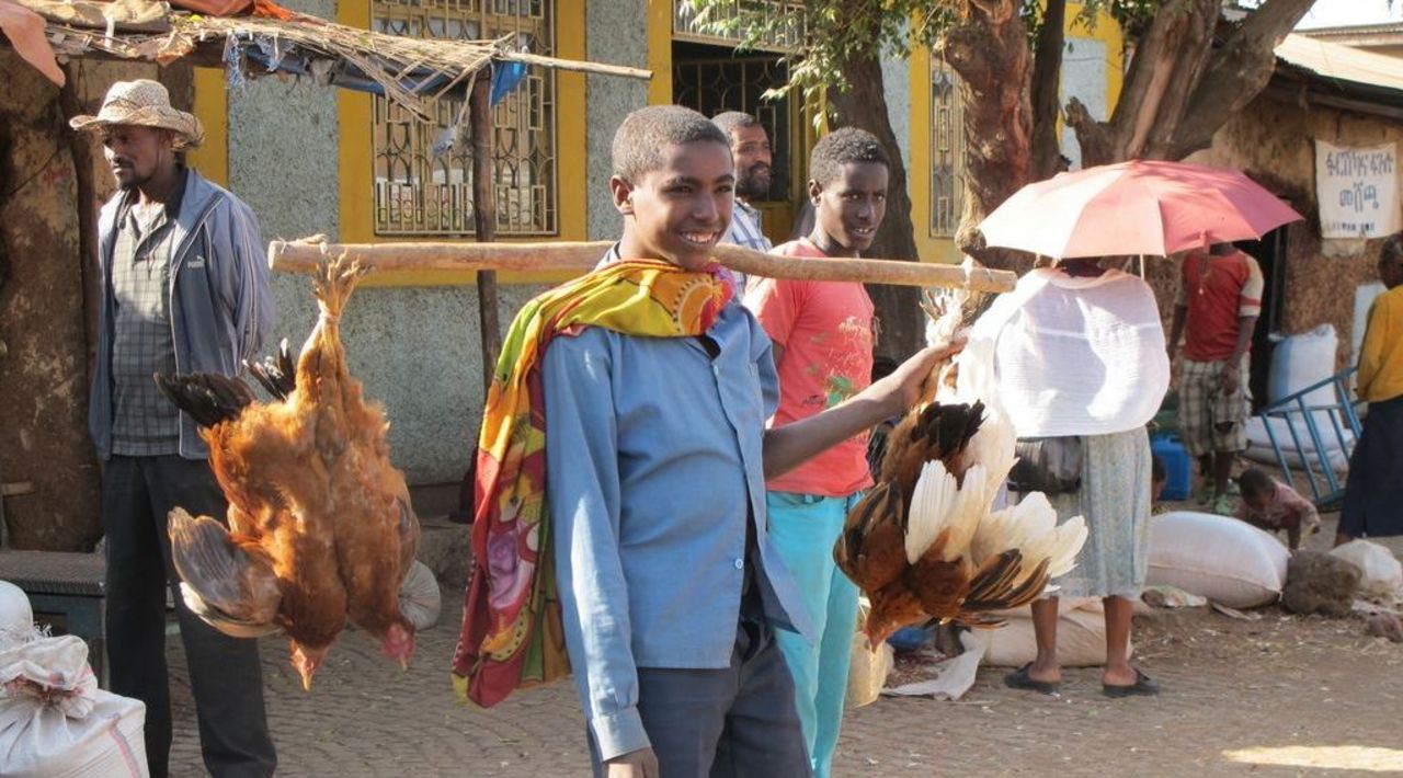 Äthiopien Geflügelverkäufer