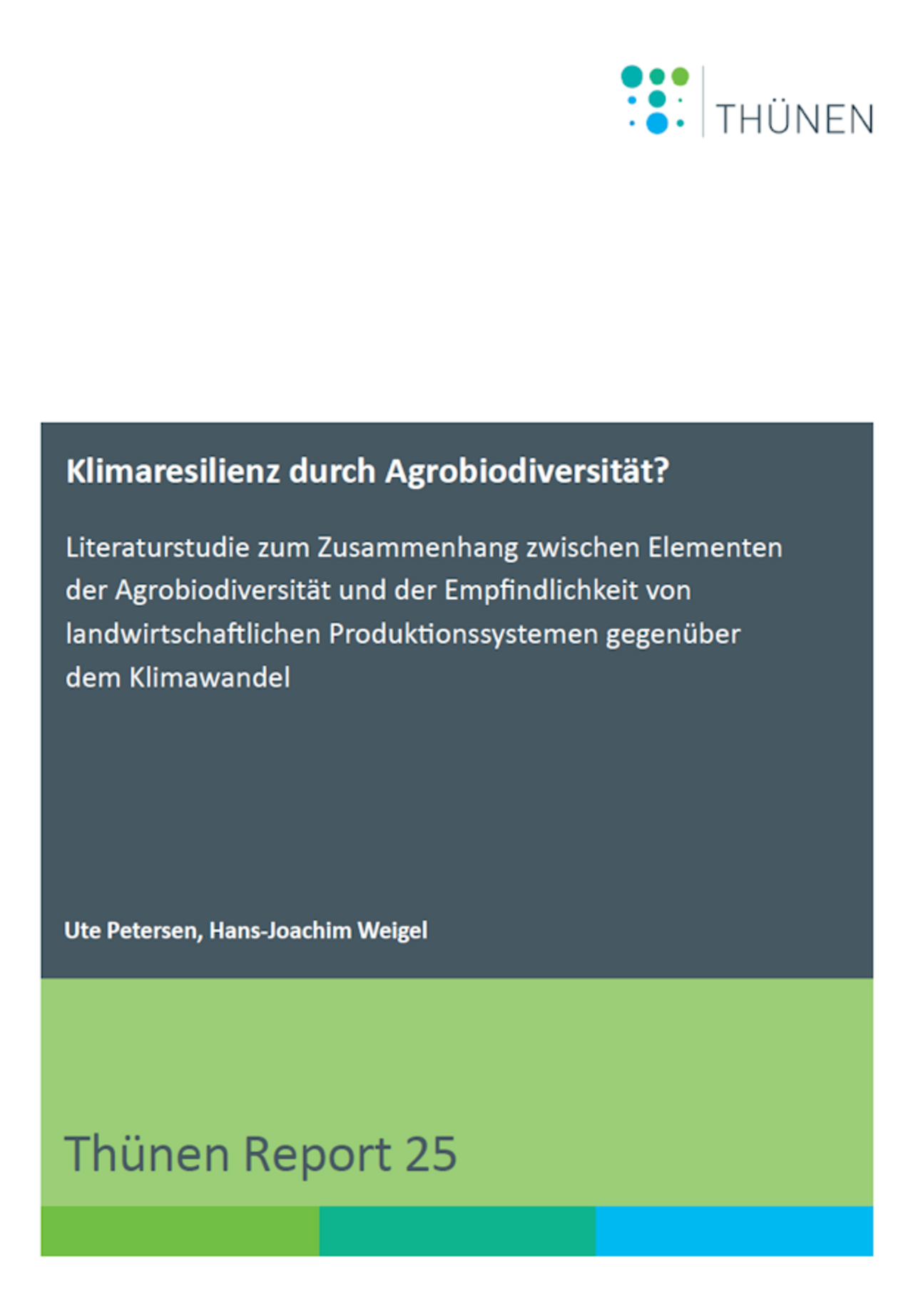 Titelblatt des Thünen Reports 25