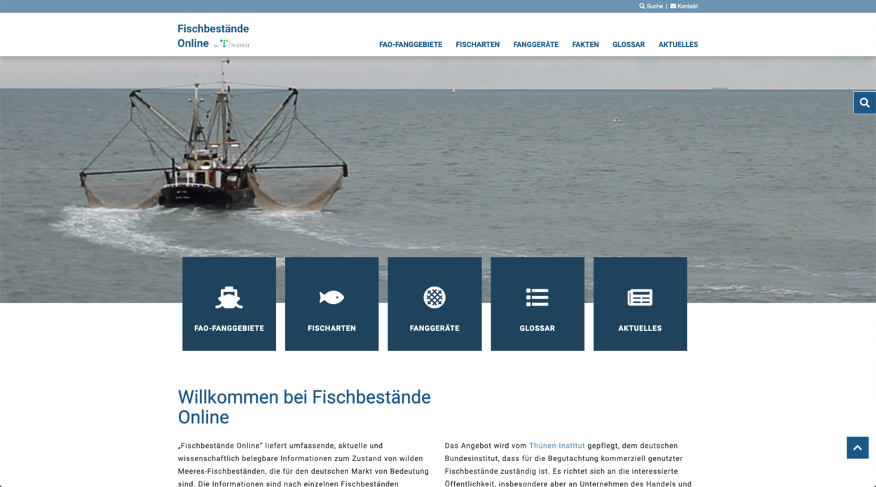 Fischbestände Online - Startseite