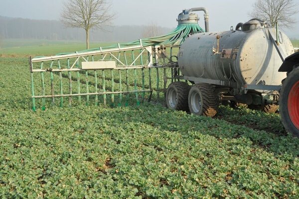 Gülleausbringung per Schleppschlauch