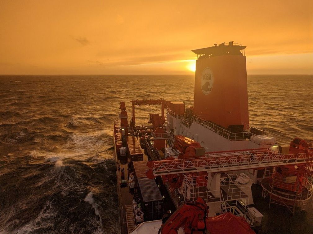 Der letzte Sonnenuntergang unseer Reise in der Nordsee