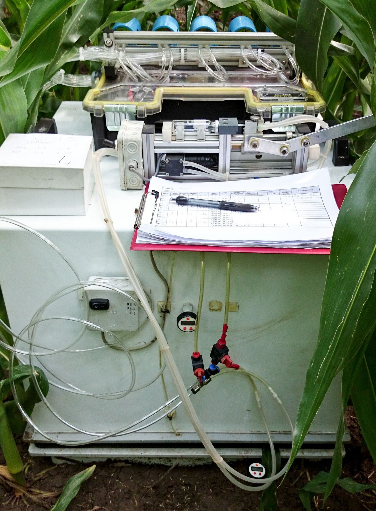 Gasanreicherungskammer zur Erfassung von Lachgas