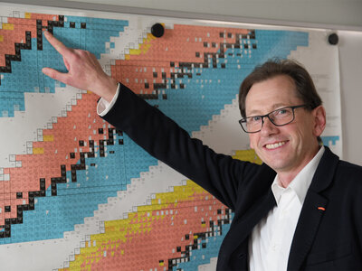 Forscher vor Radionuklidkarte