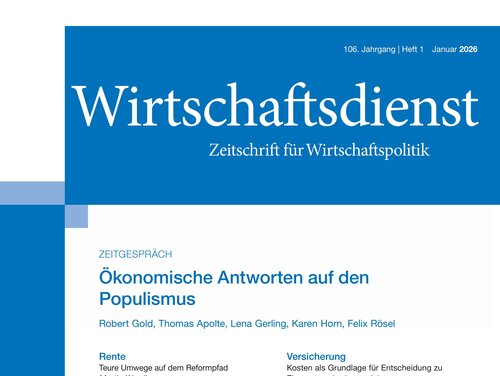 Wirtschaftsdienst Cover der Fachzeitschrift Wirtschaftsdienst Ausgabe 01/2026