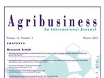 Cover of the Journal Agribsusiness issue 41.