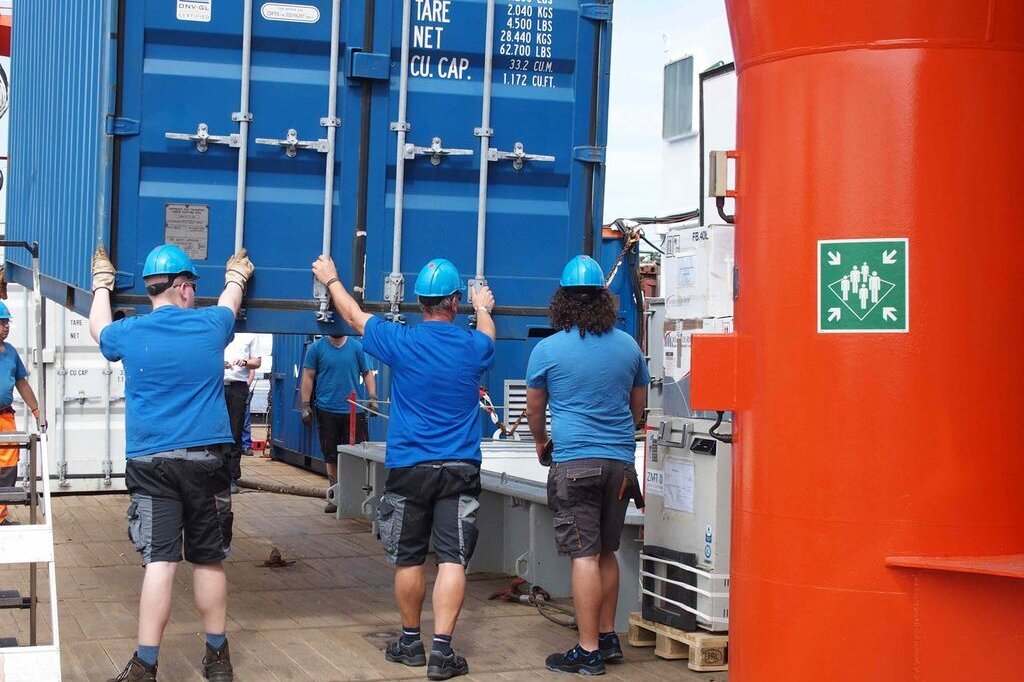 Der Laborcontainer ist leergeräumt.