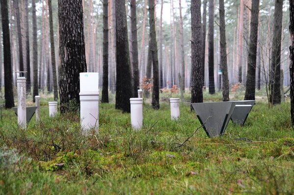 Verschiedene Messeinrichtungen auf einer Intensivmonitoringfläche.