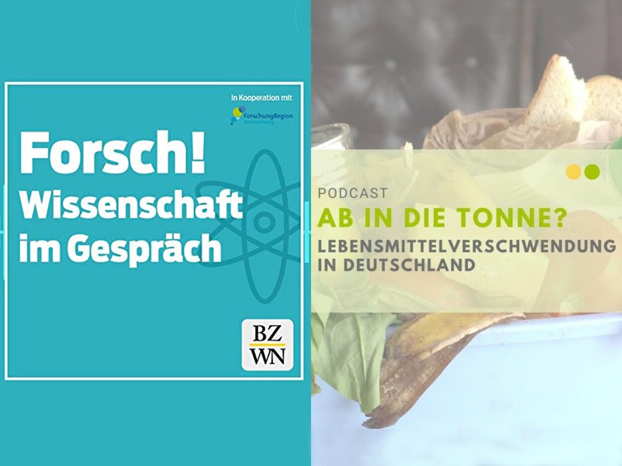 Collage aus zwei Podcast-Titelbildern