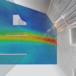 Velocity distribution of the incoming air at an inlet flap of a aviary for laying hens
