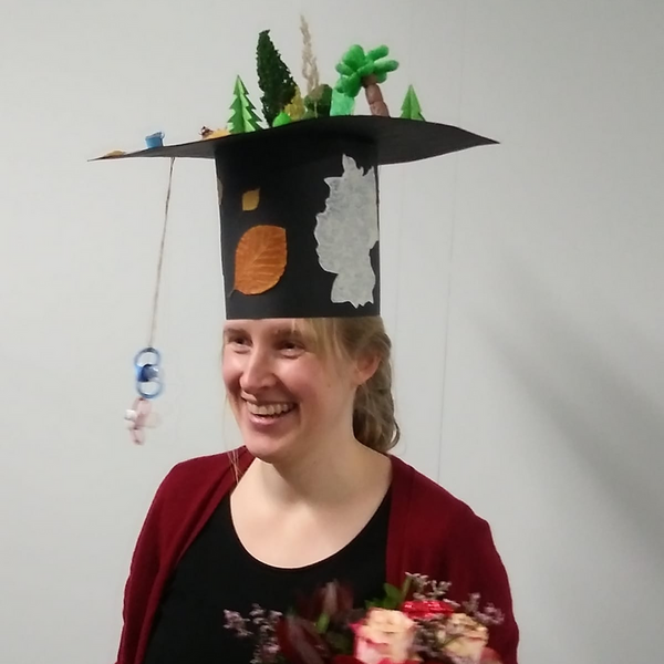 Cora Vos with doctoral cap Cora Vos with doctoral cap