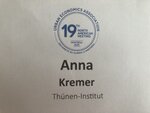 Konferenzteilnahmeschild von Anna Kremer für die Urban Economics Association 