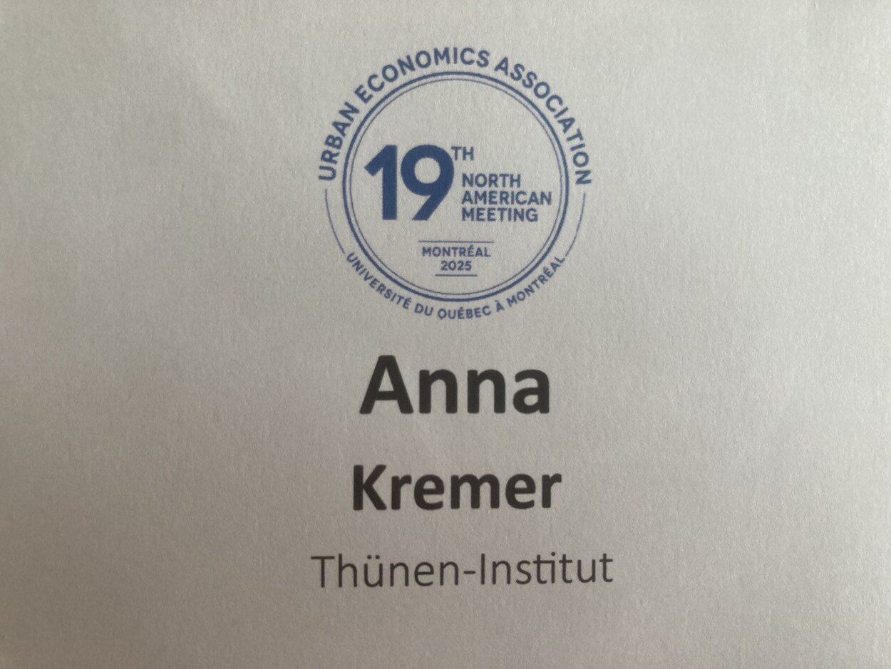 Conference badge of Anna Kremer for the Urban Economics Association 