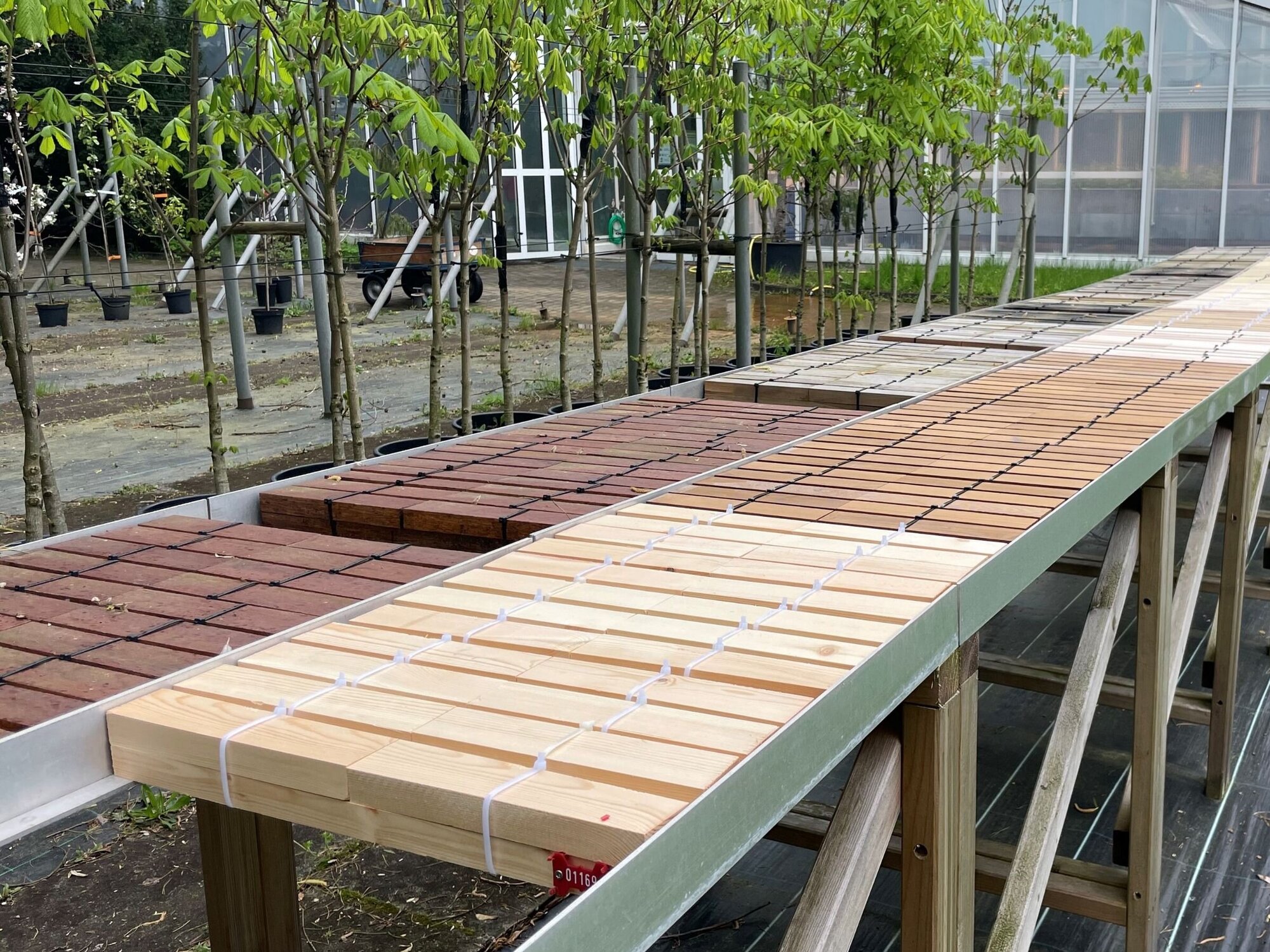 Dauerhaftigkeitsprüfung von Holzproben nach der Bündel-Methode Darstellung eines Prüfstandes für die Dauerhaftigkeitsprüfung von Holzproben nach der Bündel-Methode