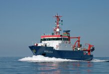 Die Solea in voller Fahrt durch das Wasser