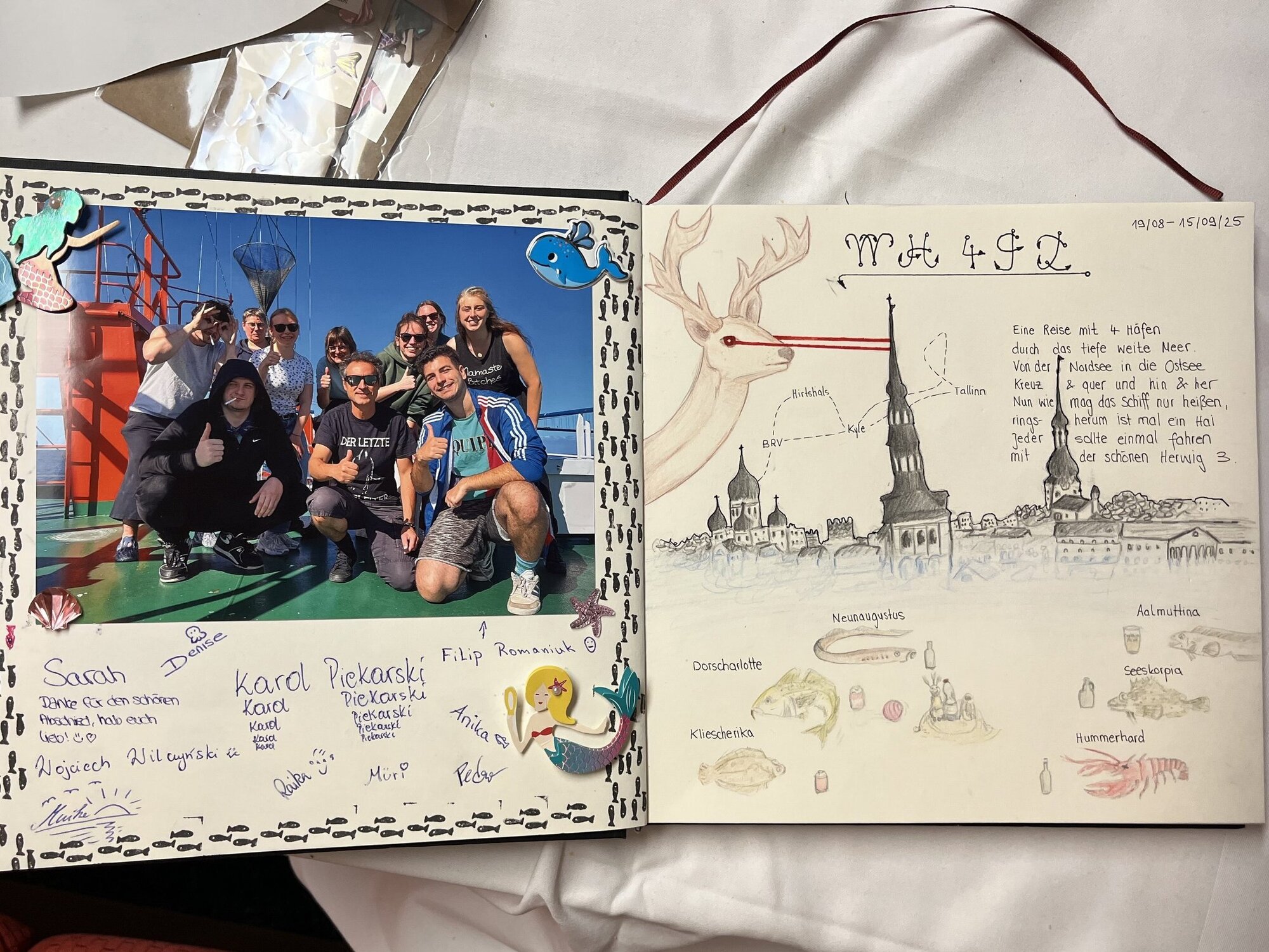 Entry in the Walther Herwig guest book.