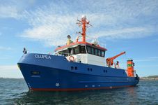 Die Clupea, das neueste der drei Fischereiforschungsschiffe
