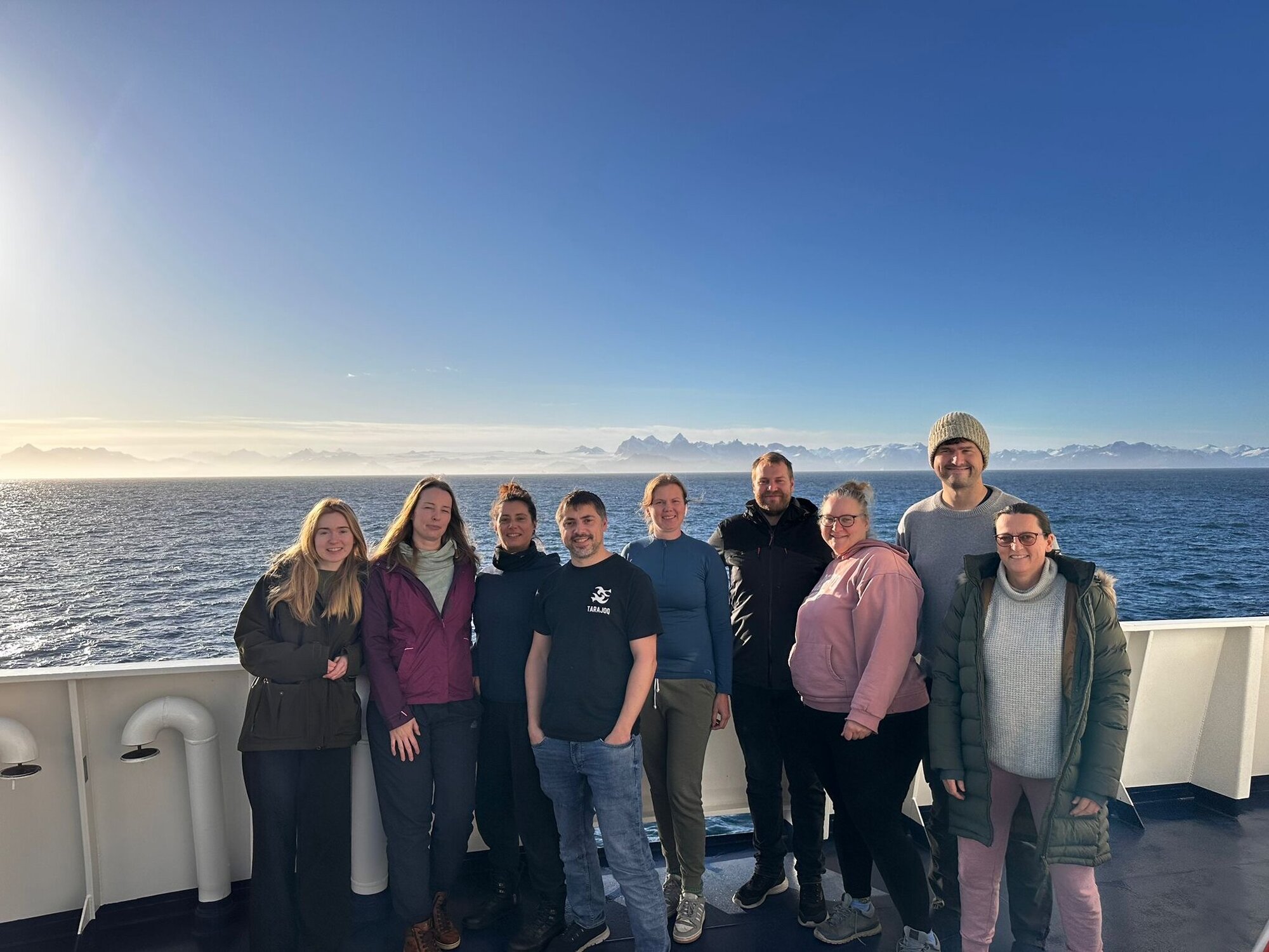 Gruppenbild des Forscherteams mit neun Personen.