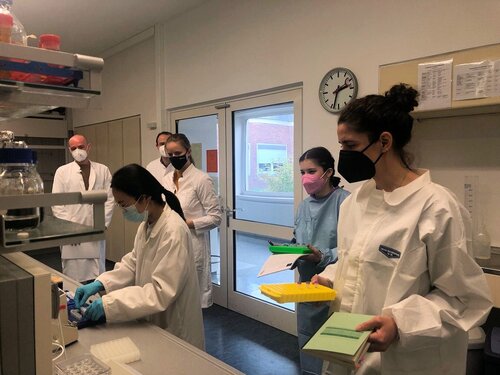 Practical training at the lab of the Thünen-Institut of Biodiversity