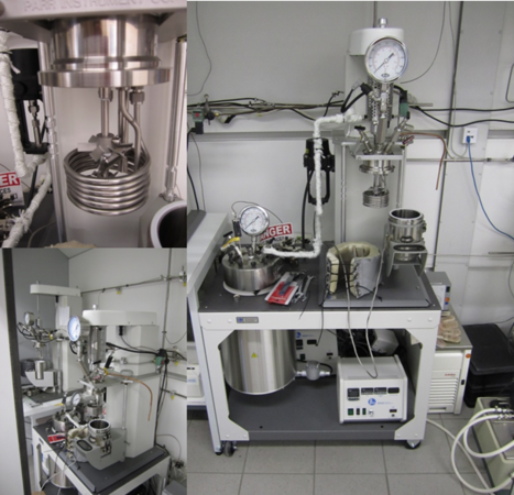 Hochtemperatur-Autoklav für Biomasseaufschlüsse (1.000 mL) mit elektrischer und Heißdampf Heizung (Dampferzeuger)