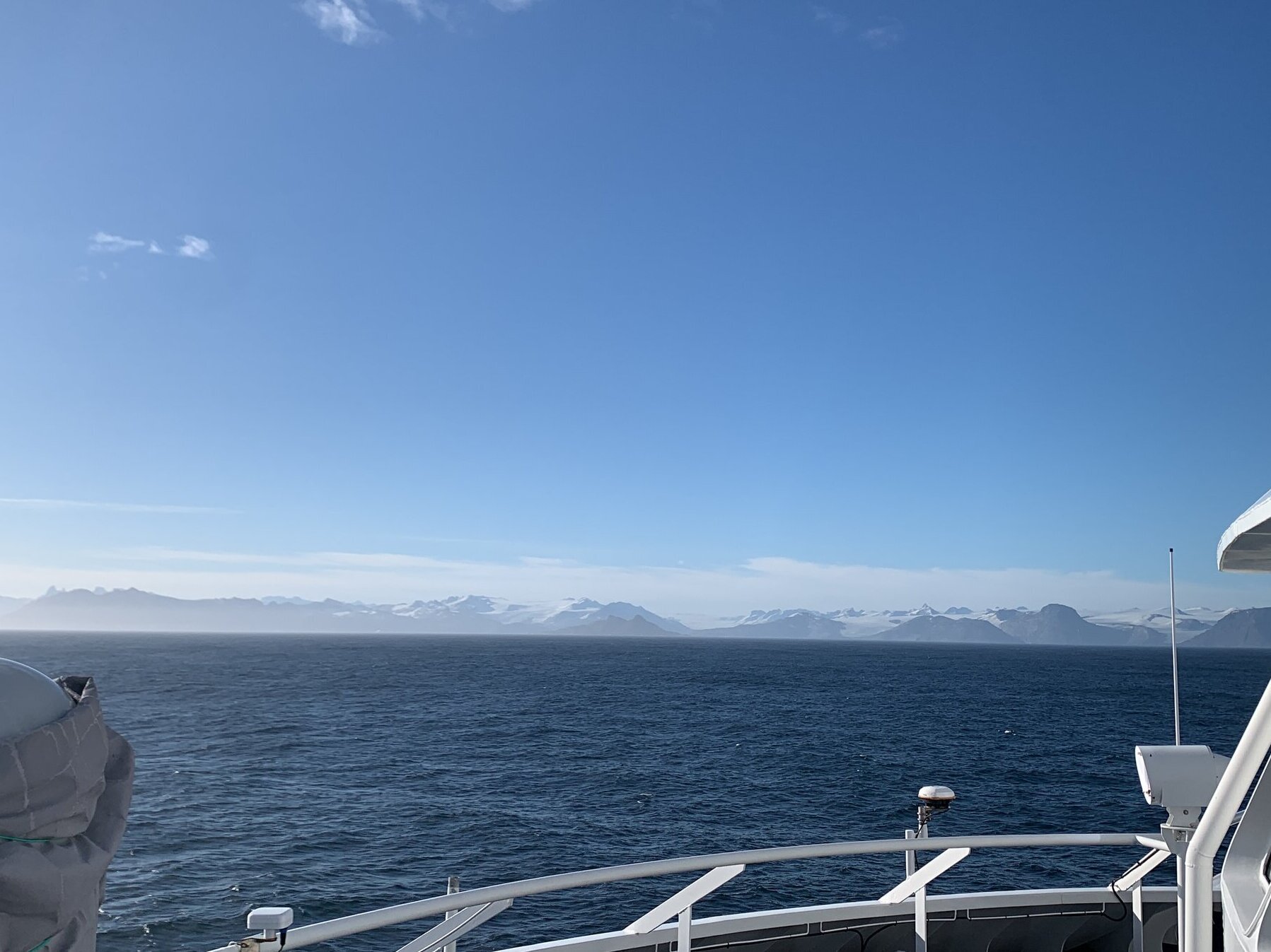 The coast of East Greenland seen from the seaward side.