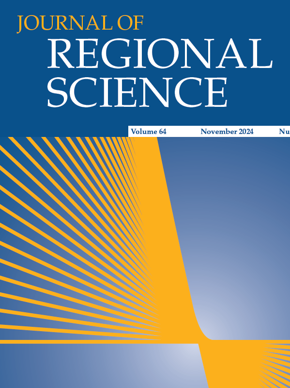 Journal of Regional Science Titelseite des Journal of Regional Science
