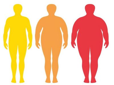 Die Grafik zeigt fünf verschiedene Menschen in verschiedenen Farben, die von links nach rechts dicker werden