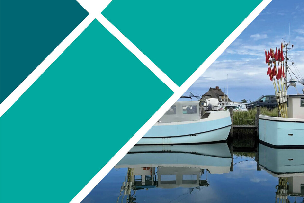 Ausschnitt der Titelseite des Abschlussberichts mit einem Fischkutter als Illustration.