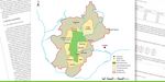 Grafisch dargestellte Ansicht der Fläche des Kafue-Nationalpark (NP) mit angrenzenden Game Management Areas (GMAs) innerhalb des gesamtem Studiengebiet - (Gesamtfläche: 7.102.147 ha), das zum ersten REDD+-Gebiet in Sambia gehört.