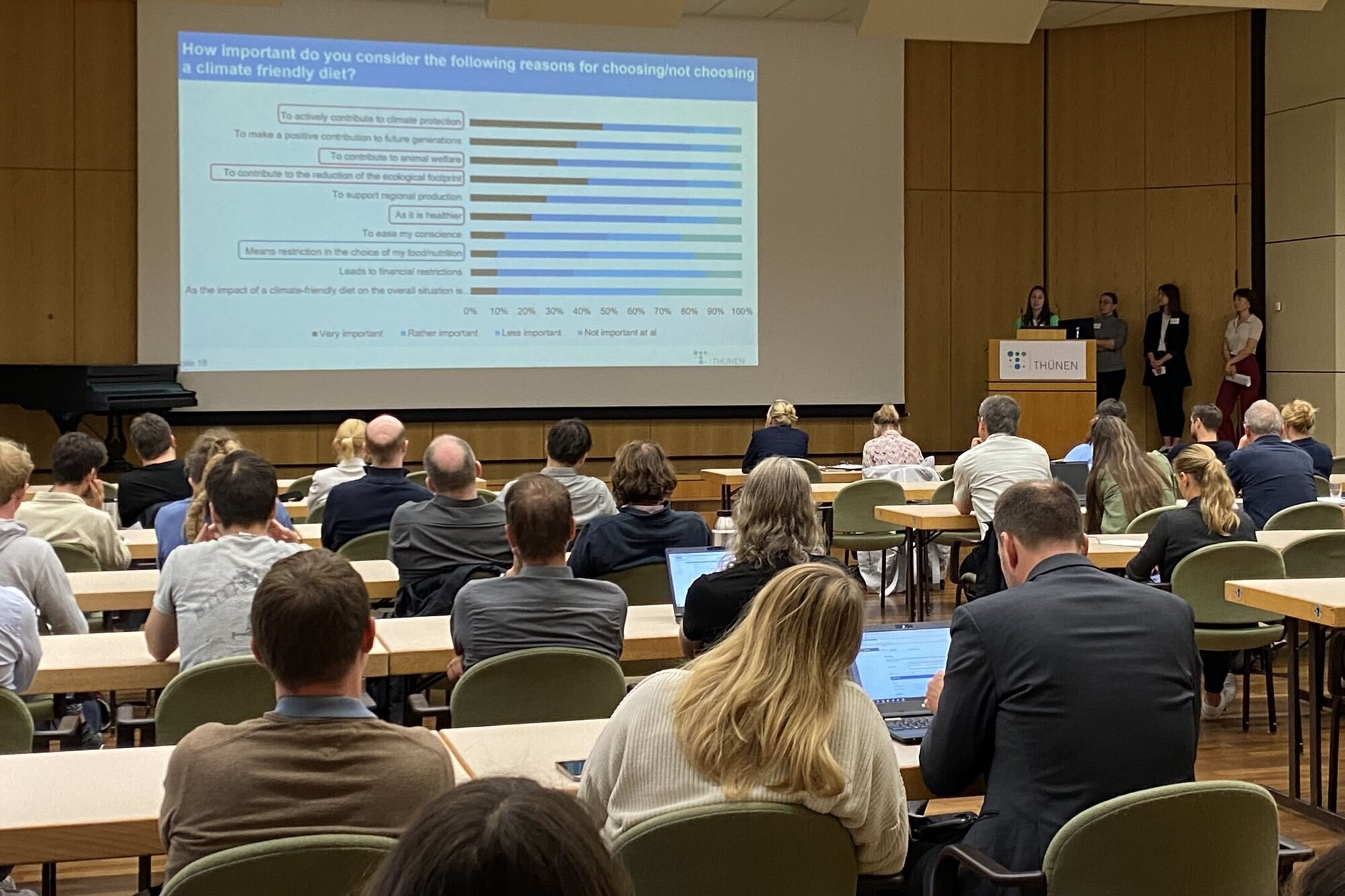 Vortrag im Saal vor vielen Zuhörern