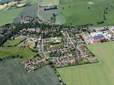 Eine Luftaufnahme von Kemnitz bei Greifswald