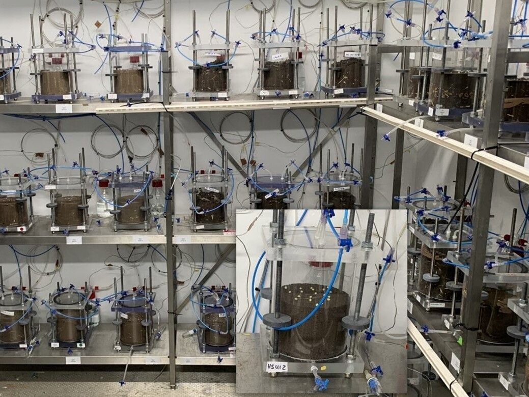 Bodeninkubationsgefäße mit Harnstoff ausgebracht mit Inhibitoren und Schlitzinjektion