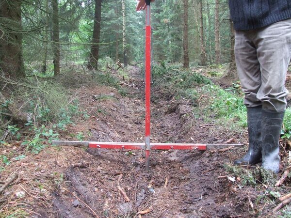 Mechanical track depth measurement equipment