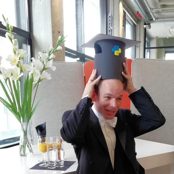 Frederik Schrader with doctoral cap