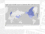 Spatial scope of scientific research on Substitution effects within bioeconomy