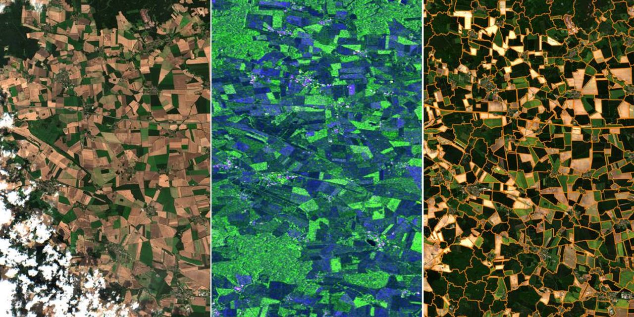 Different views of agricultural landscapes from space