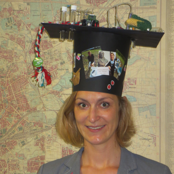 Ulrike Wolf  with doctoral cap