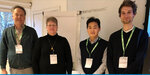 Ein Gruppenfoto v.l.n.r.: Prof. Andreas Stephan (Linneaus University) · Prof. Camilla Widmark (Swedish University of Agricultural Sciences) · Dohun Kim (Swedish University of Agricultural Sciences) · Tomke Honkomp (Thünen Institute of Forestry)