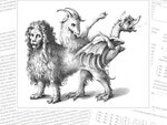 Image of a chimera as an example of modelling socio-ecological systems, in which the different heads and limbs can point in different directions and pursue different goals.