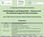 2. Symposium für Ökonomie im Gartenbau: Nachhaltigkeit und Regionalität – Chancen und Herausforderungen für den Gartenbau