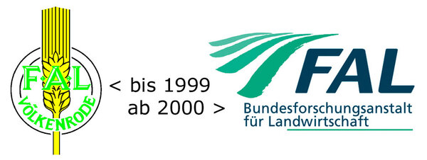 Logo der alten Bundesforschungsanstalt für Landwirtschaft (FAL) vor und nach 2000