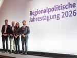 The speakers: Petrik Runst, Jan Cornelius Peters, Alena Kühlein (DIHK), Max Jankowsky (entrepreneur, President of the Chemnitz Chamber of Industry and Commerce)