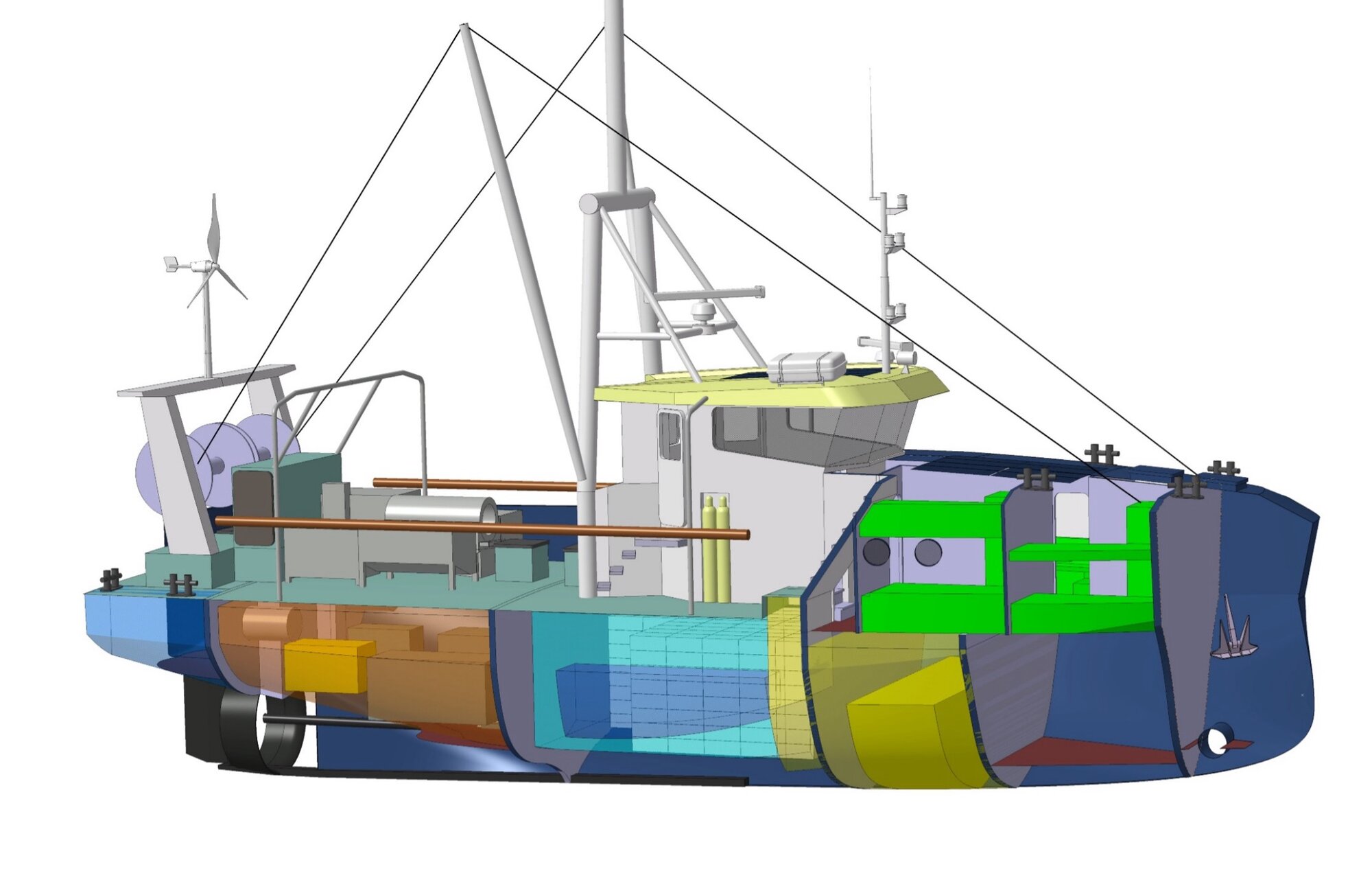 Preliminary design of modern fishing vessels for operation in the North Sea - the view from inside