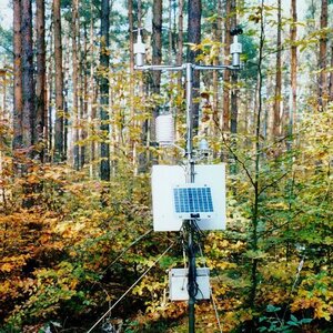 Continuously measuring meteorologically station for logging the weather parameters in a pine-beech mixed stand