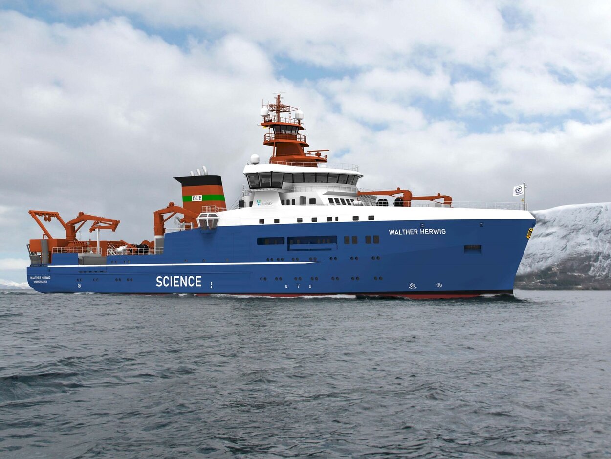 Animation Neubau Walther Herwig Eine Visualisierung des neuen Forschungsschiffs