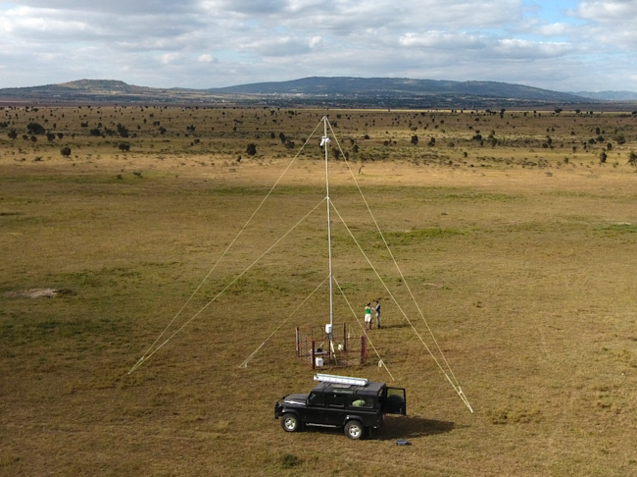 Measurement tower in the Kenyan Savanna