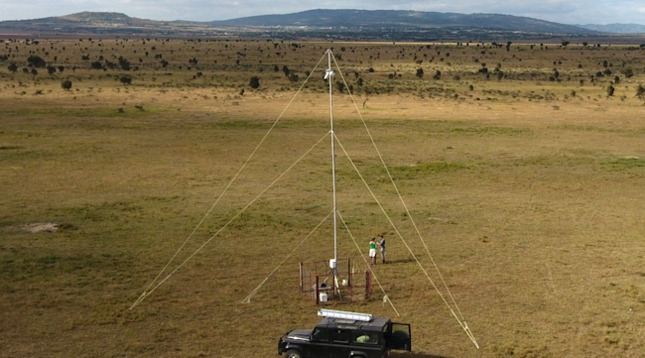 Measurement tower in the Kenyan Savanna